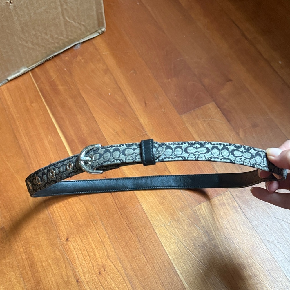 Coach Black Leather Belt Small